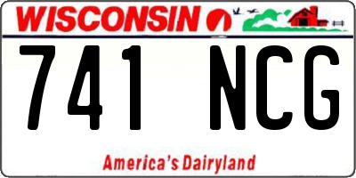 WI license plate 741NCG