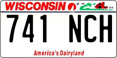 WI license plate 741NCH