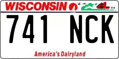 WI license plate 741NCK