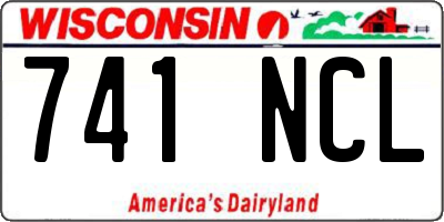 WI license plate 741NCL