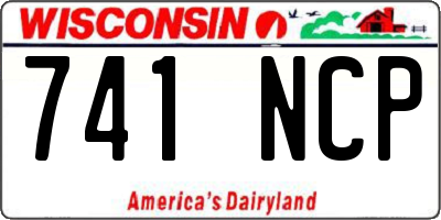 WI license plate 741NCP