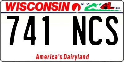 WI license plate 741NCS