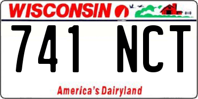 WI license plate 741NCT