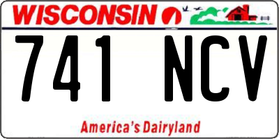 WI license plate 741NCV