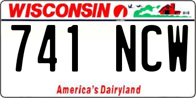 WI license plate 741NCW