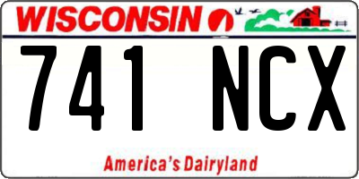 WI license plate 741NCX