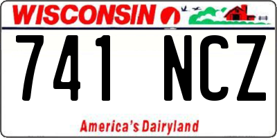 WI license plate 741NCZ