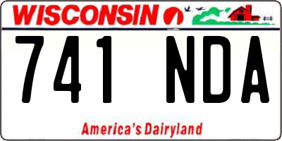 WI license plate 741NDA