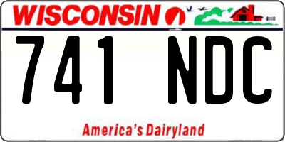 WI license plate 741NDC