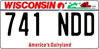 WI license plate 741NDD