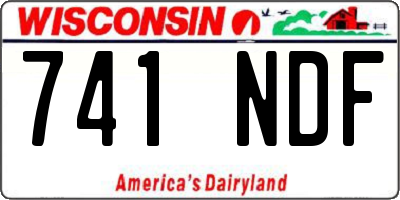 WI license plate 741NDF