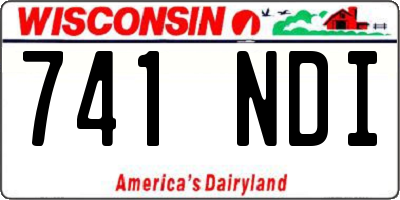 WI license plate 741NDI