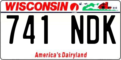 WI license plate 741NDK