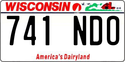 WI license plate 741NDO