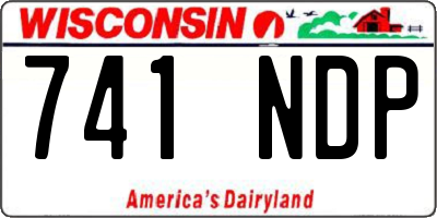 WI license plate 741NDP