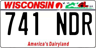 WI license plate 741NDR