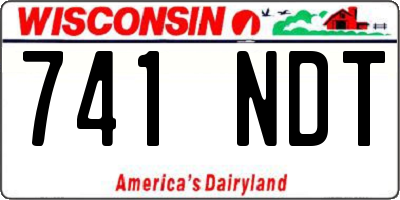 WI license plate 741NDT