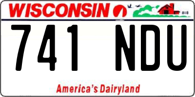 WI license plate 741NDU