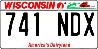WI license plate 741NDX