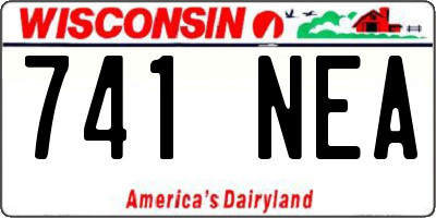 WI license plate 741NEA
