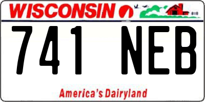 WI license plate 741NEB
