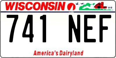 WI license plate 741NEF