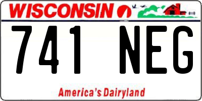 WI license plate 741NEG