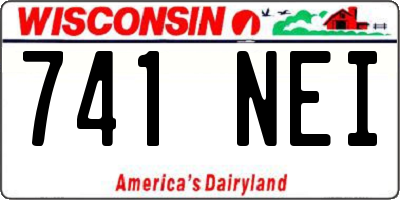 WI license plate 741NEI