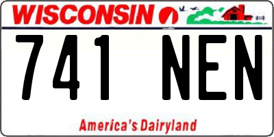 WI license plate 741NEN