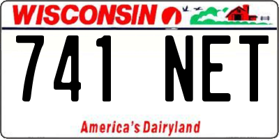 WI license plate 741NET