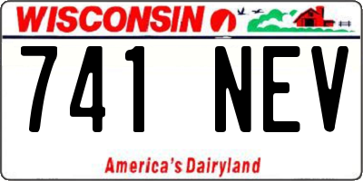 WI license plate 741NEV