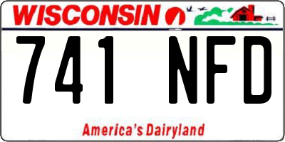 WI license plate 741NFD