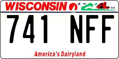 WI license plate 741NFF