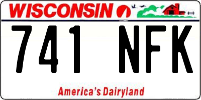 WI license plate 741NFK