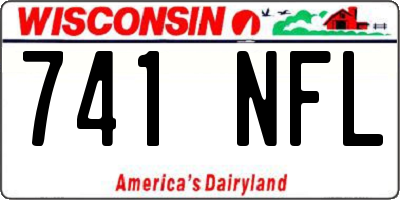 WI license plate 741NFL