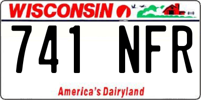 WI license plate 741NFR