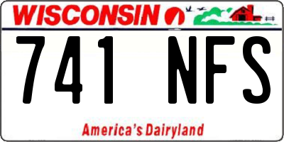 WI license plate 741NFS