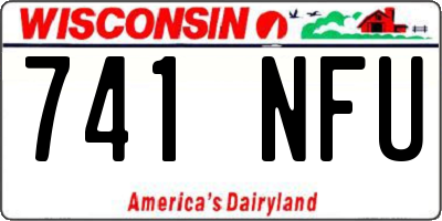 WI license plate 741NFU