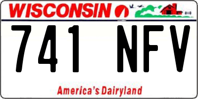 WI license plate 741NFV