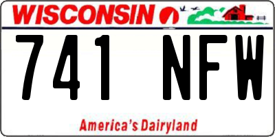WI license plate 741NFW