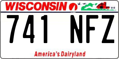 WI license plate 741NFZ