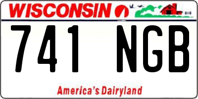 WI license plate 741NGB