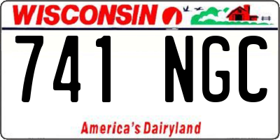 WI license plate 741NGC