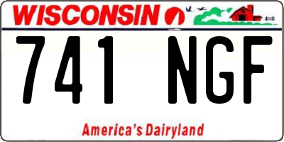 WI license plate 741NGF