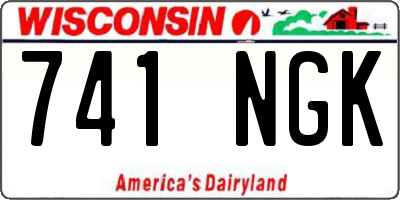 WI license plate 741NGK