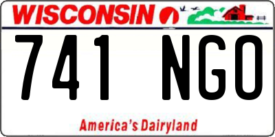 WI license plate 741NGO