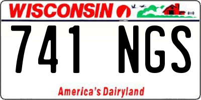 WI license plate 741NGS