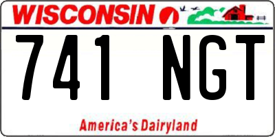 WI license plate 741NGT