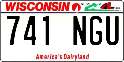 WI license plate 741NGU