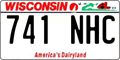 WI license plate 741NHC